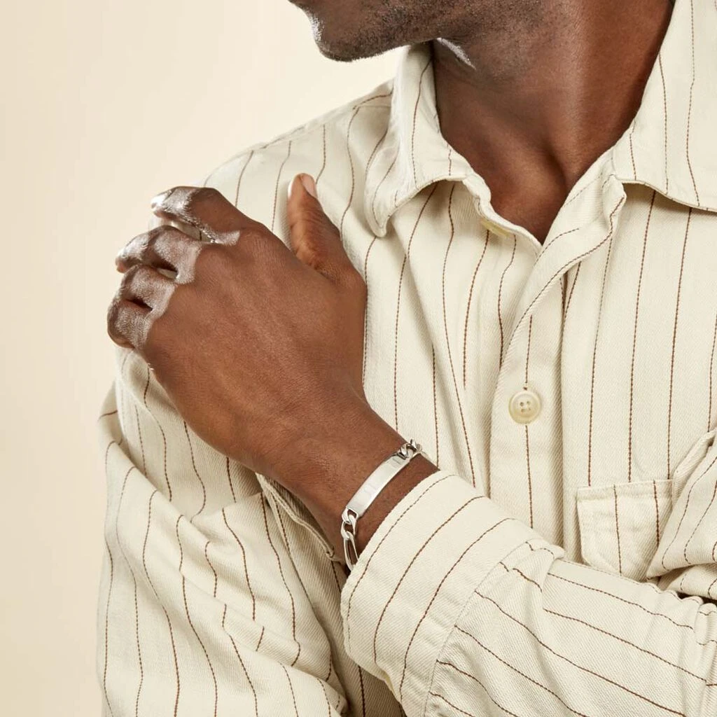 Bracelet Identité Argent Blanc Vila – Image 3