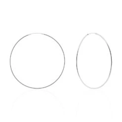 Créoles Argent Blanc Agathe