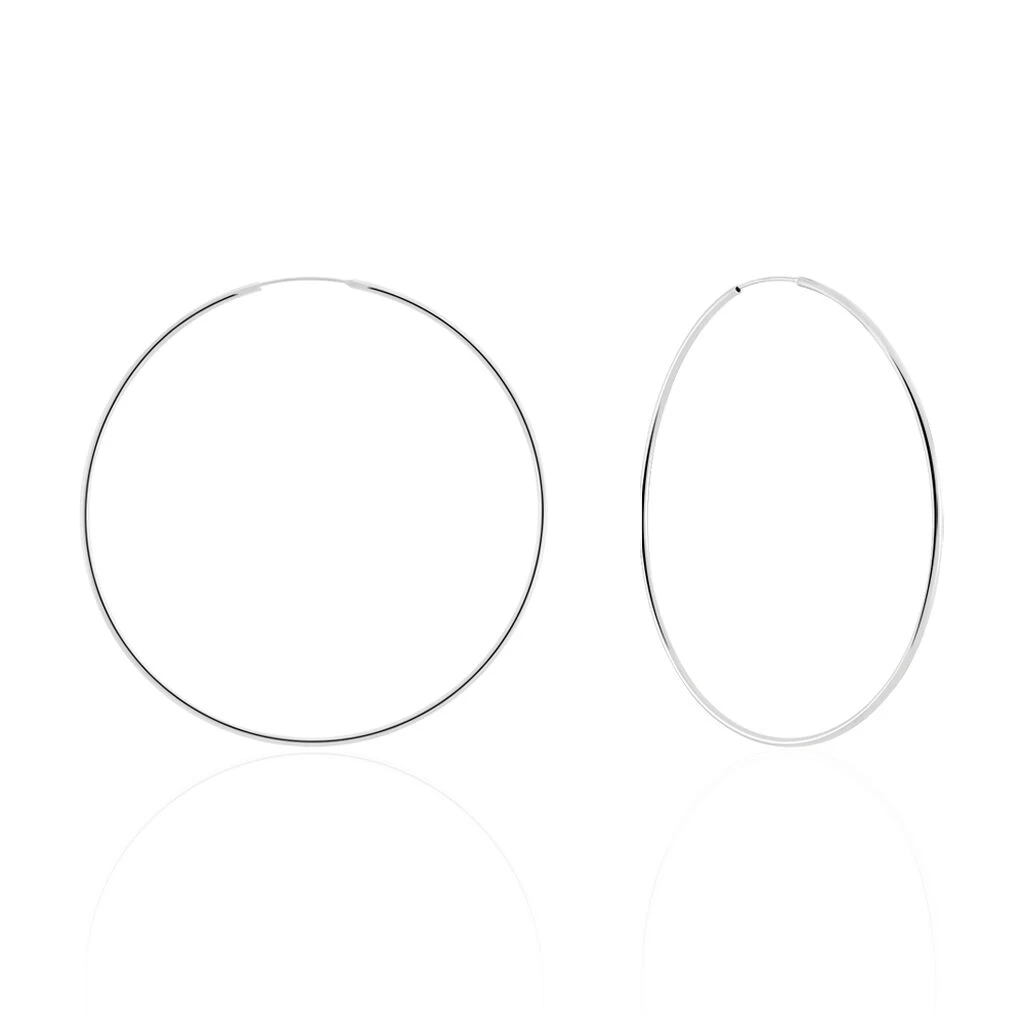 Créoles Argent Blanc Agathe