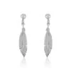 Boucles D'oreilles Pendantes Euriell Argent Blanc
