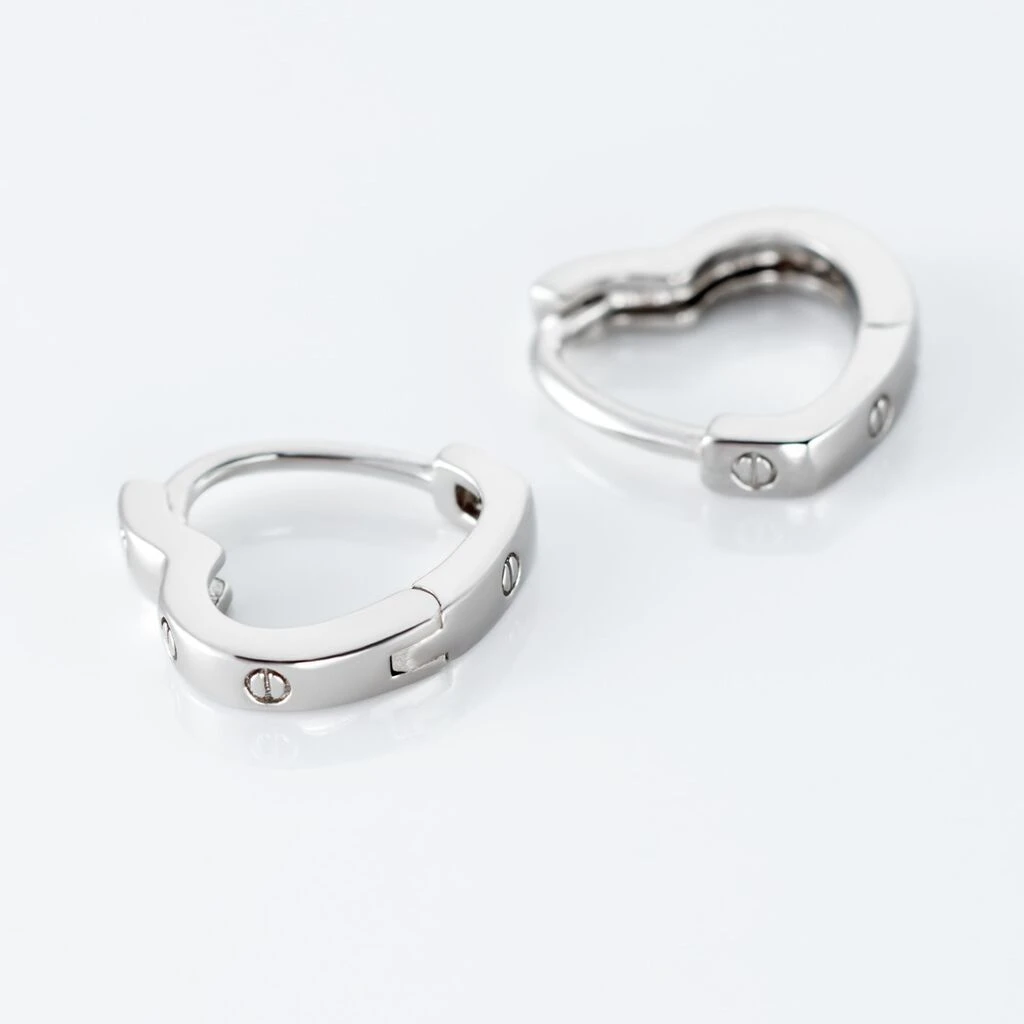 Créoles Argent Blanc Agnese – Image 3