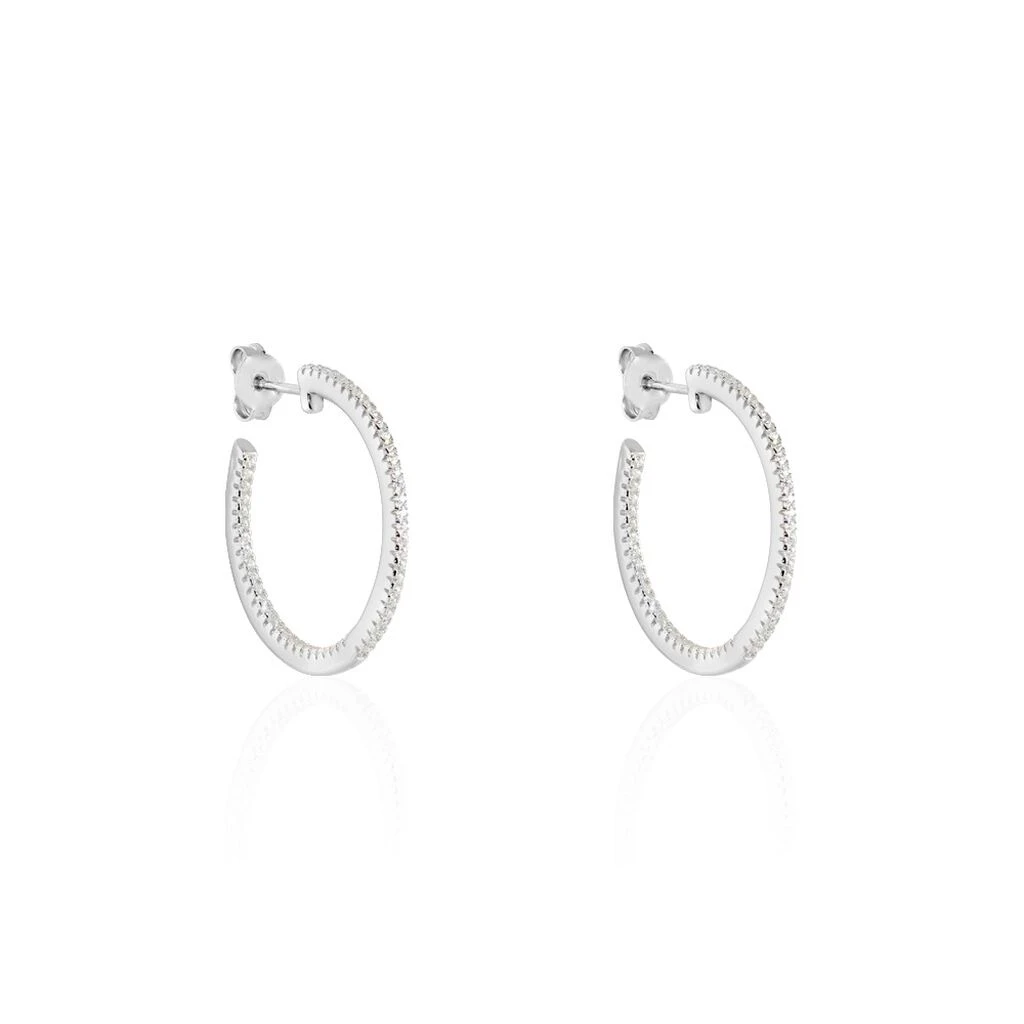 Créoles Argent Django Oxydes De Zirconium