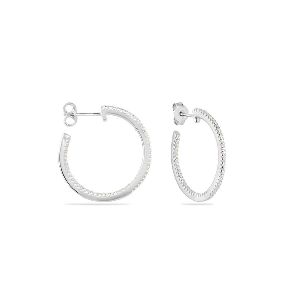 Créoles Argent Django Oxydes De Zirconium – Image 2