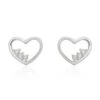 Boucles D'oreilles Puces Argent Blanc Shelan Oxydes De Zirconium