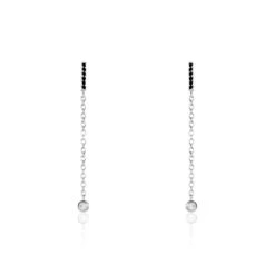 Boucles D'oreilles Pendantes Kalixte Argent Oxyde De Zirconium