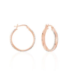 Créoles Argent Rose Ava