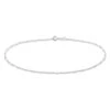Chaîne De Cheville Cleona Maille Alternee 1/3 Argent Blanc
