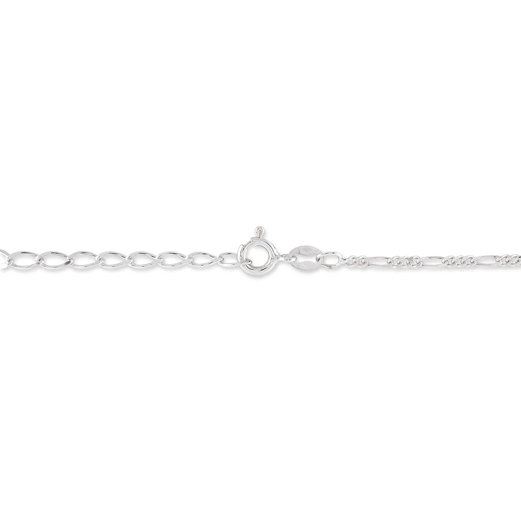 Chaîne De Cheville Cleona Maille Alternee 1/3 Argent Blanc – Image 3