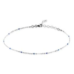 Chaîne De Cheville Sherie Argent Blanc