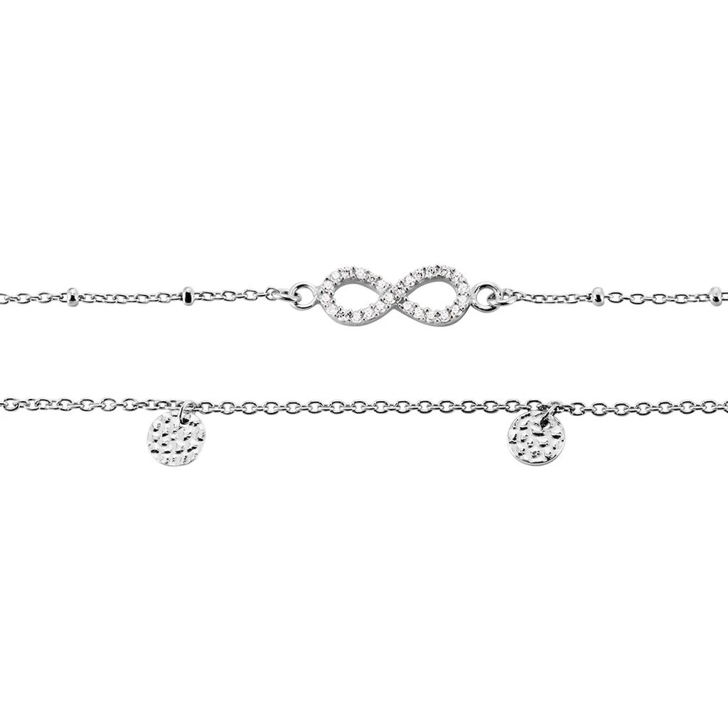 Chaîne De Cheville Argent Blanc Roschen Oxydes De Zirconium – Image 2