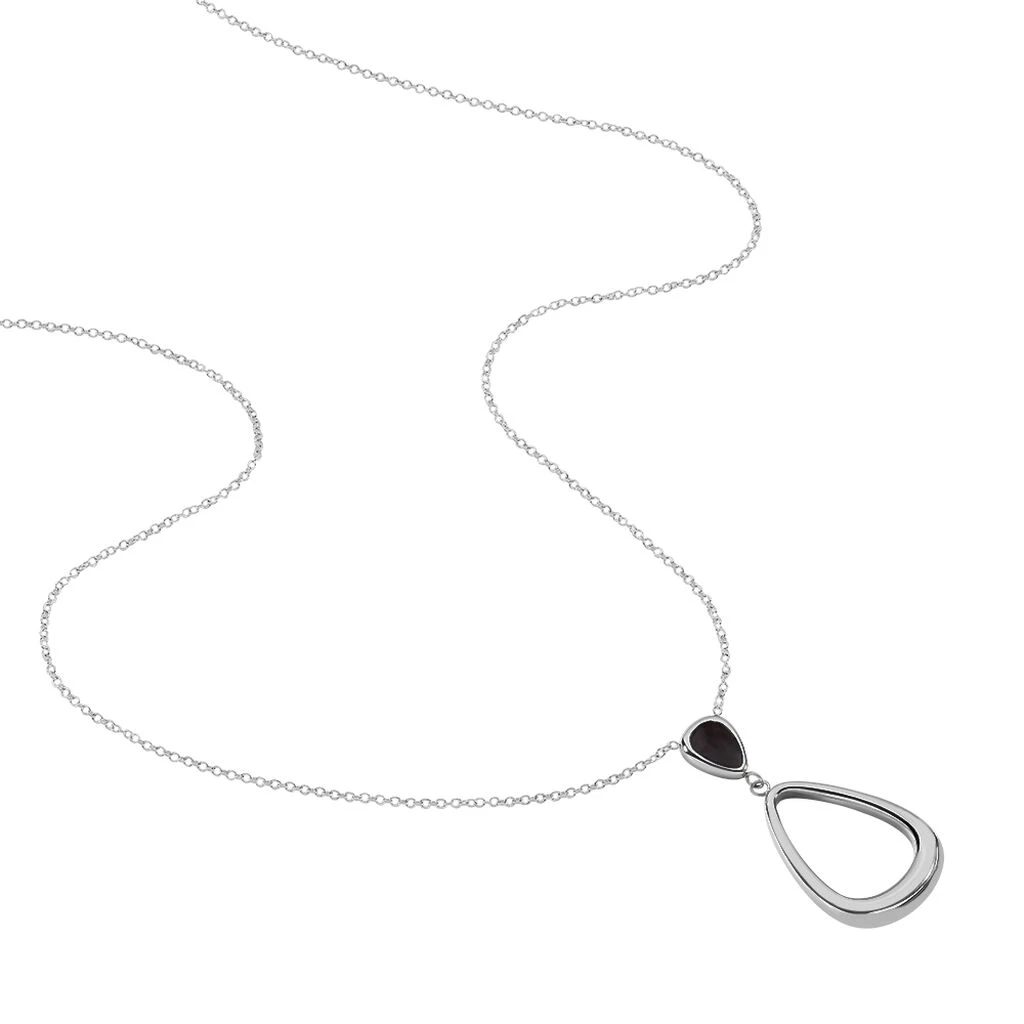 Collier Elise Acier Blanc – Image 2