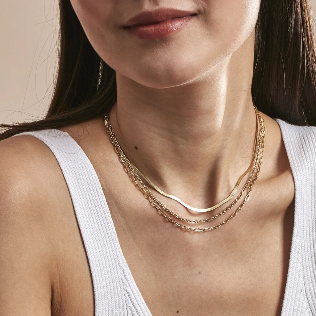 Collier Cherilyn Acier Doré – Image 3