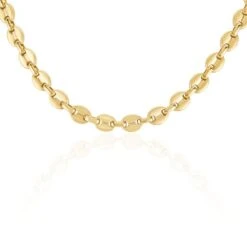 Collier Maille Acier Doré Cadia