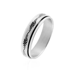 Bague Acier Blanc Lucas