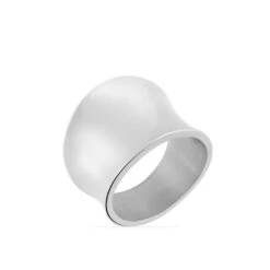 Bague Jonc Nohani Acier Blanc