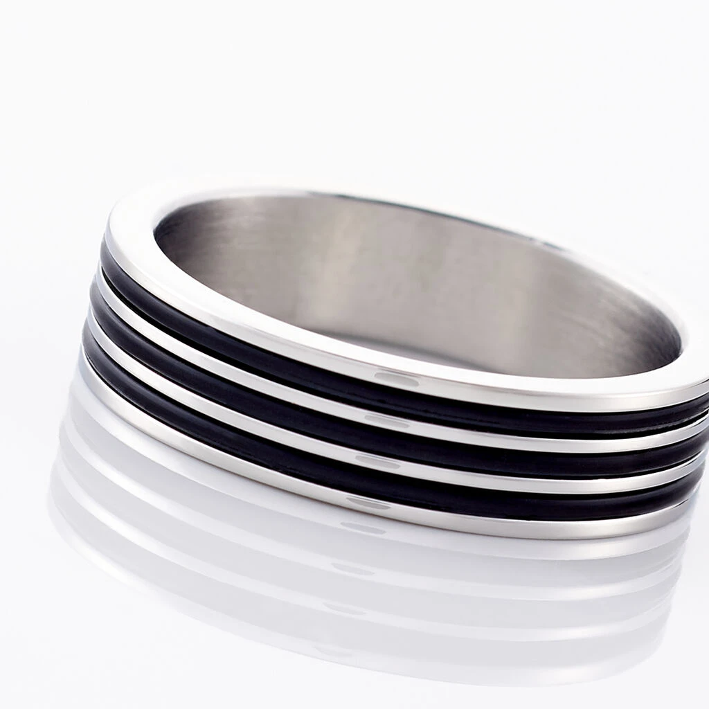 Bague Wallace Acier Blanc – Image 4