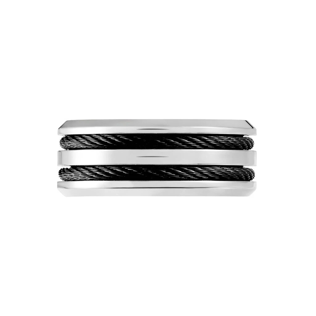 Bague Men's Steel Acier Blanc – Image 2