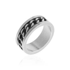 Bague Gaston Acier Blanc