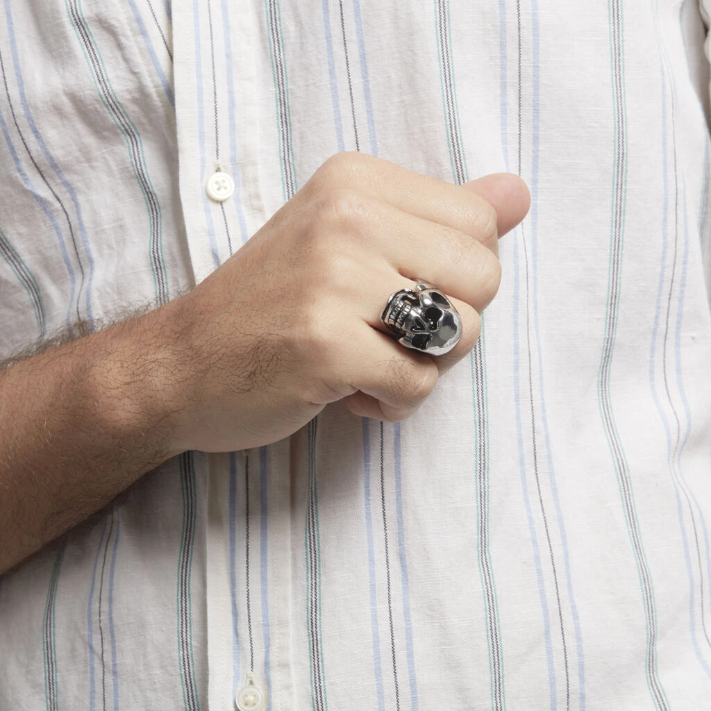 Bague Acier Blanc Et Noir Valentik – Image 5
