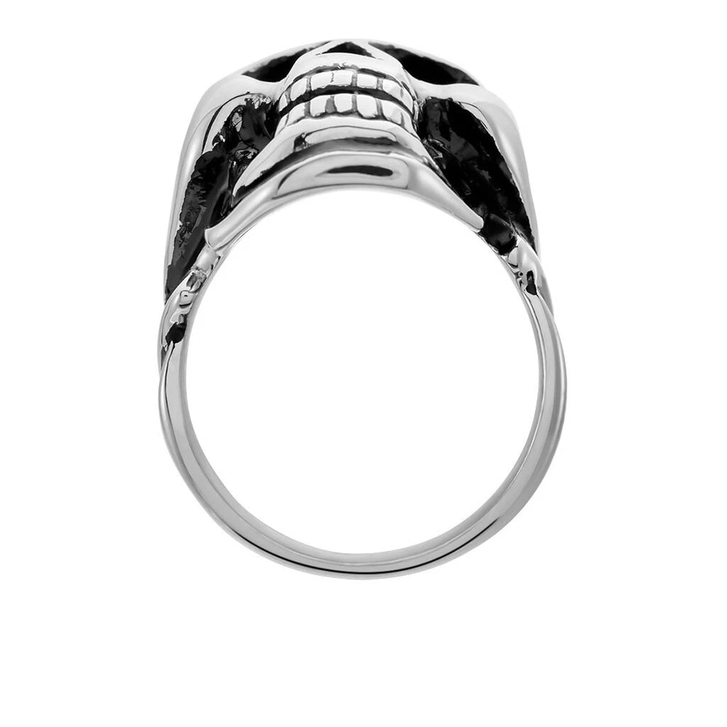 Bague Acier Blanc Et Noir Valentik – Image 3