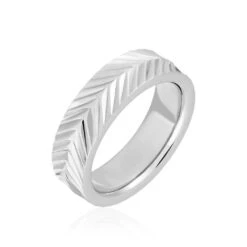 Bague Acier Blanc Jancis