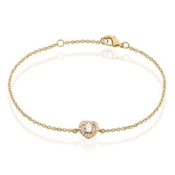 Bracelet Alais Plaque Or Jaune Oxyde De Zirconium