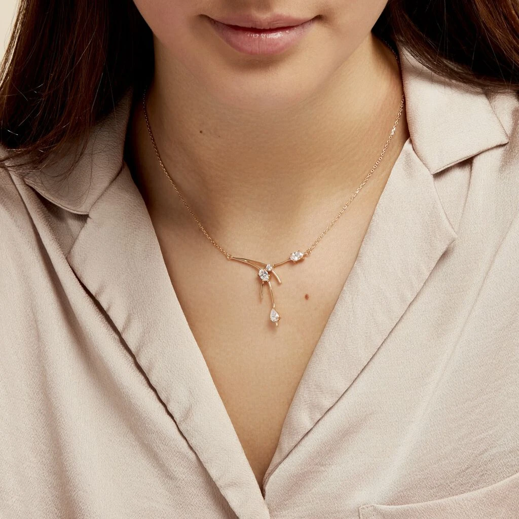 Collier Bertrane Plaqué Or Jaune Oxyde De Zirconium – Image 4