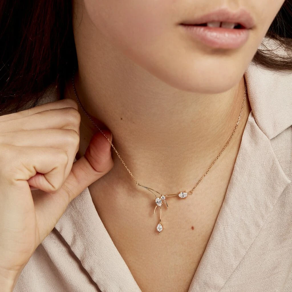 Collier Bertrane Plaqué Or Jaune Oxyde De Zirconium – Image 5