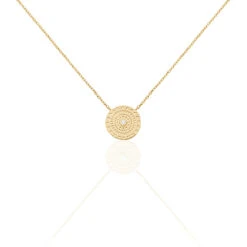 Collier Carmina Plaqué Or Jaune Oxyde De Zirconium