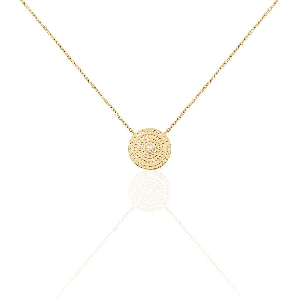 Collier Carmina Plaqué Or Jaune Oxyde De Zirconium