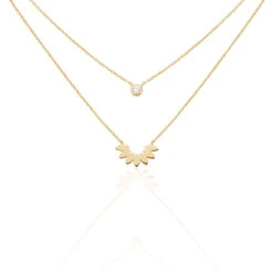 Collier Varia Plaqué Or Jaune Oxyde De Zirconium