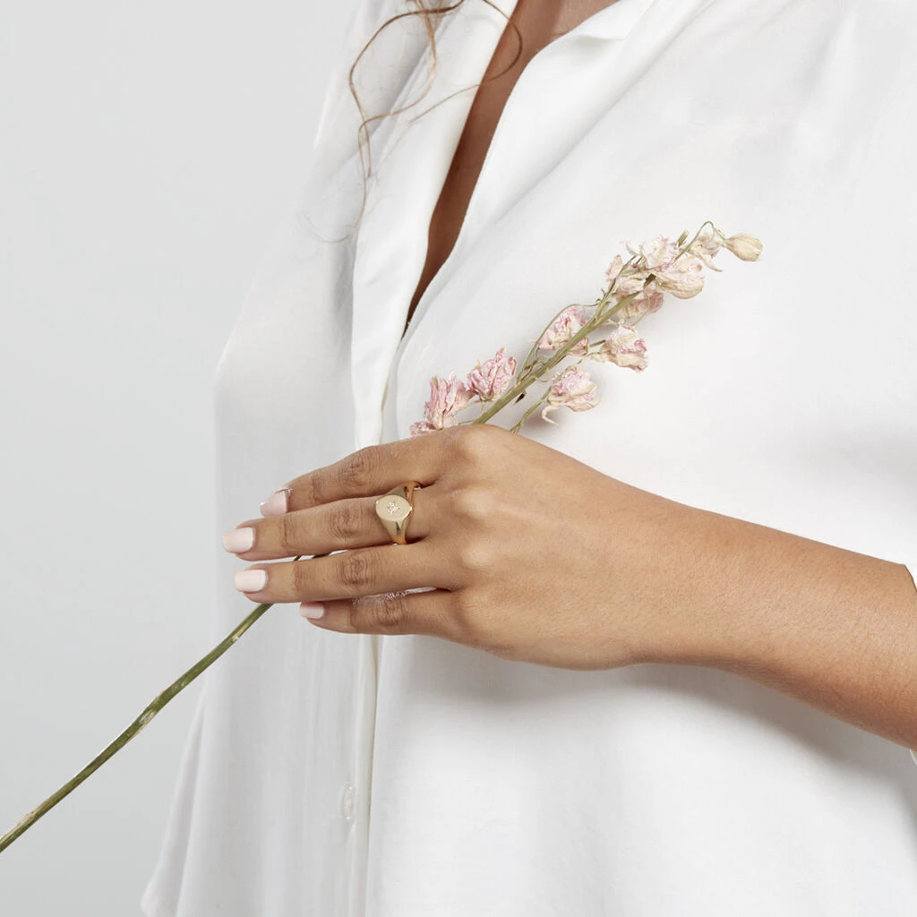 Chevalière Gwennen Plaqué Or Oxyde De Zirconium – Image 5