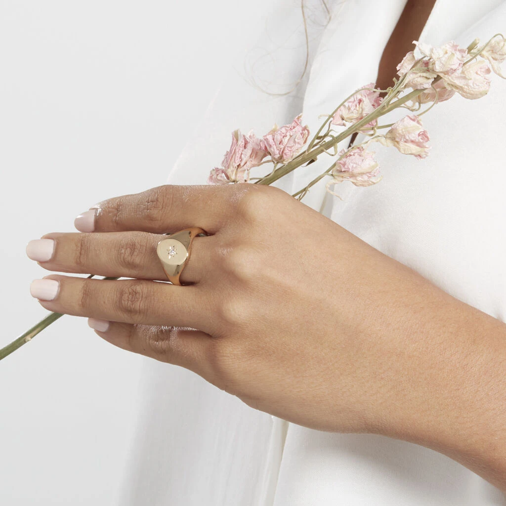 Chevalière Gwennen Plaqué Or Oxyde De Zirconium – Image 6