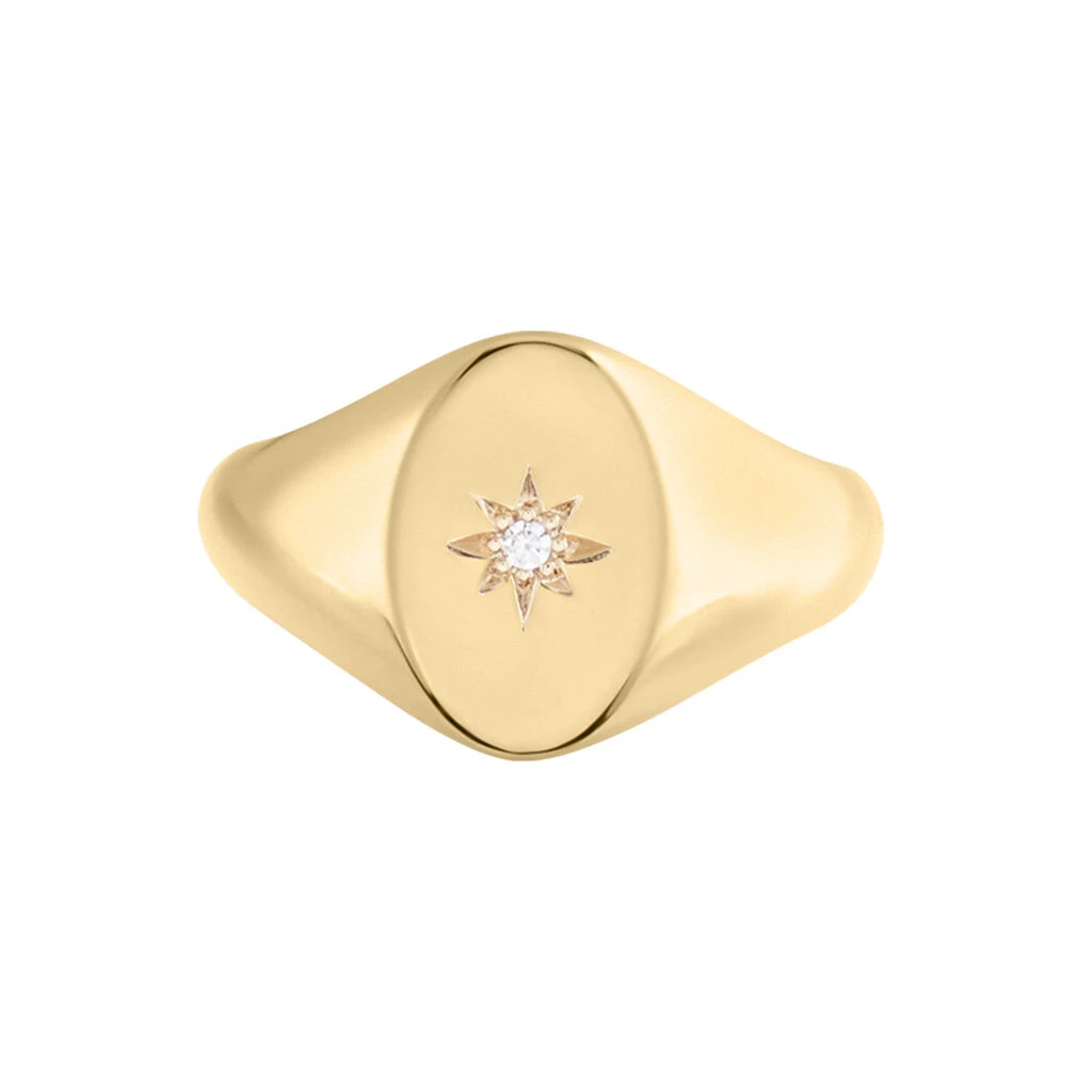 Chevalière Gwennen Plaqué Or Oxyde De Zirconium – Image 2