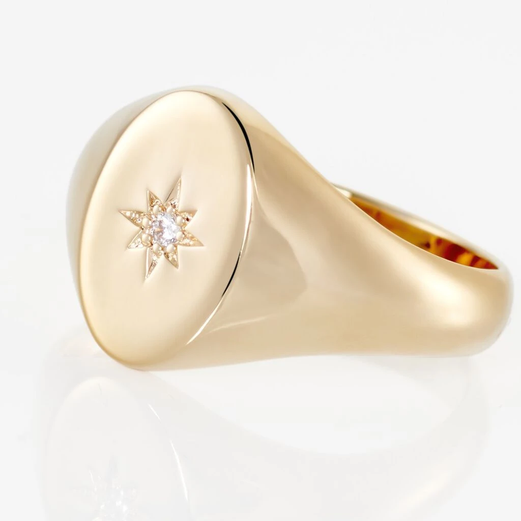 Chevalière Gwennen Plaqué Or Oxyde De Zirconium – Image 4