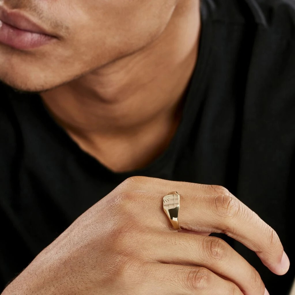 Chevalière Henry Plaque Or Jaune – Image 5