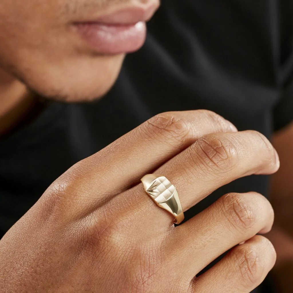 Chevalière Henry Plaque Or Jaune – Image 6