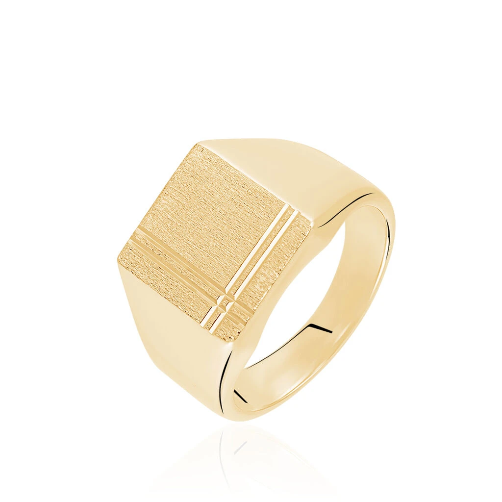 Chevalière Cillian Plaqué Or Jaune