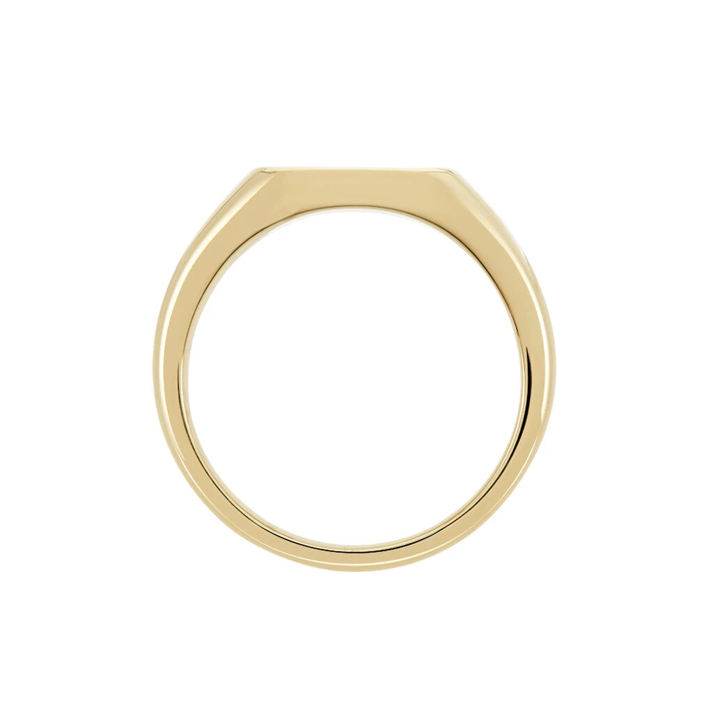 Chevalière Plaqué Or Jaune Nelson Email Noir – Image 3