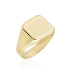 Chevalière Plaqué Or Jaune Alannis