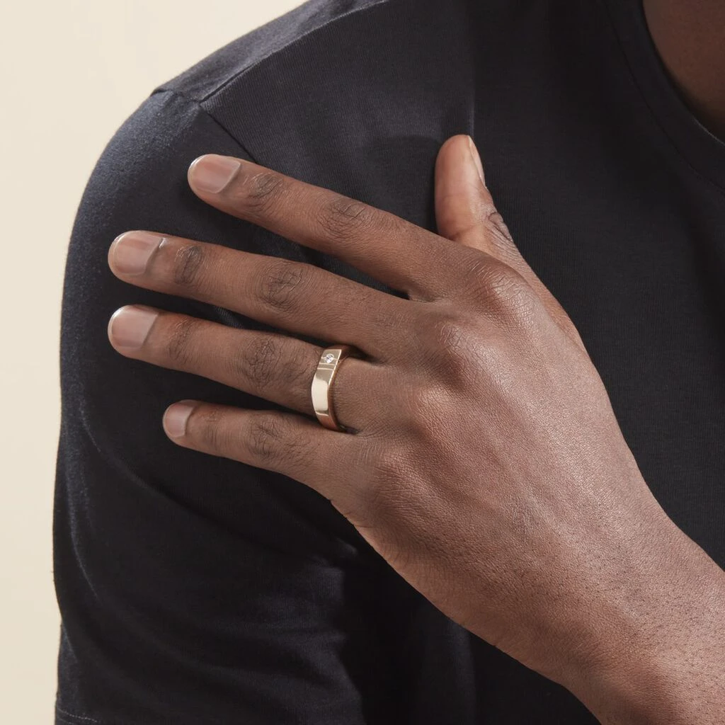 Chevalière Plaqué Or Jaune Alec Oxyde De Zirconium – Image 6