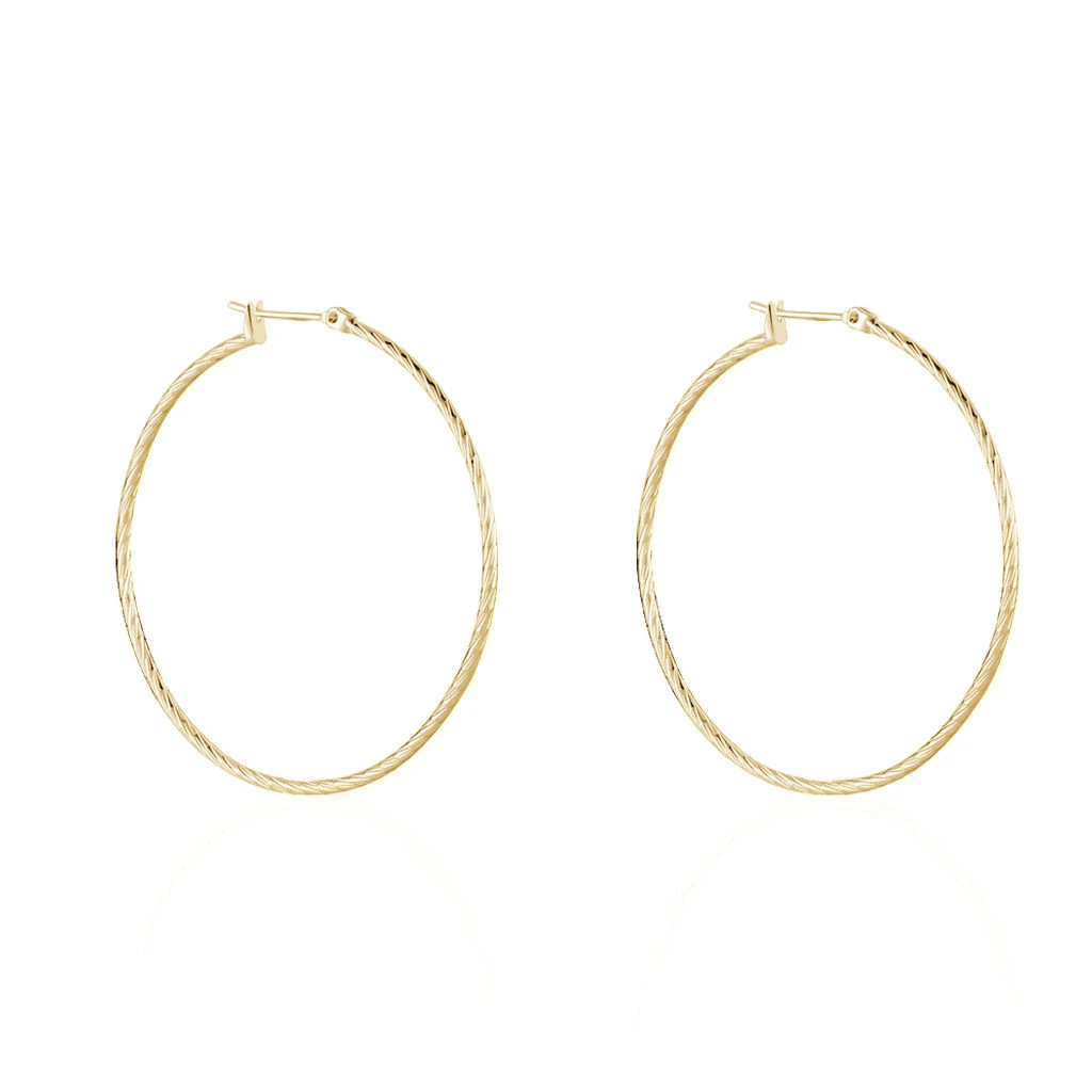 Créoles Anusha Plaqué Or Jaune – Image 2