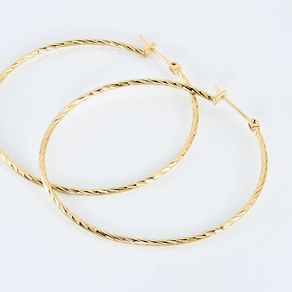 Créoles Anusha Plaqué Or Jaune – Image 3