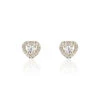 Boucles D'oreilles Puces Alais Plaqué Or Jaune Oxyde De Zirconium