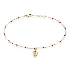 Chaine De Cheville Plaqué Or Jaune Lyndsea Perles De Miyuki