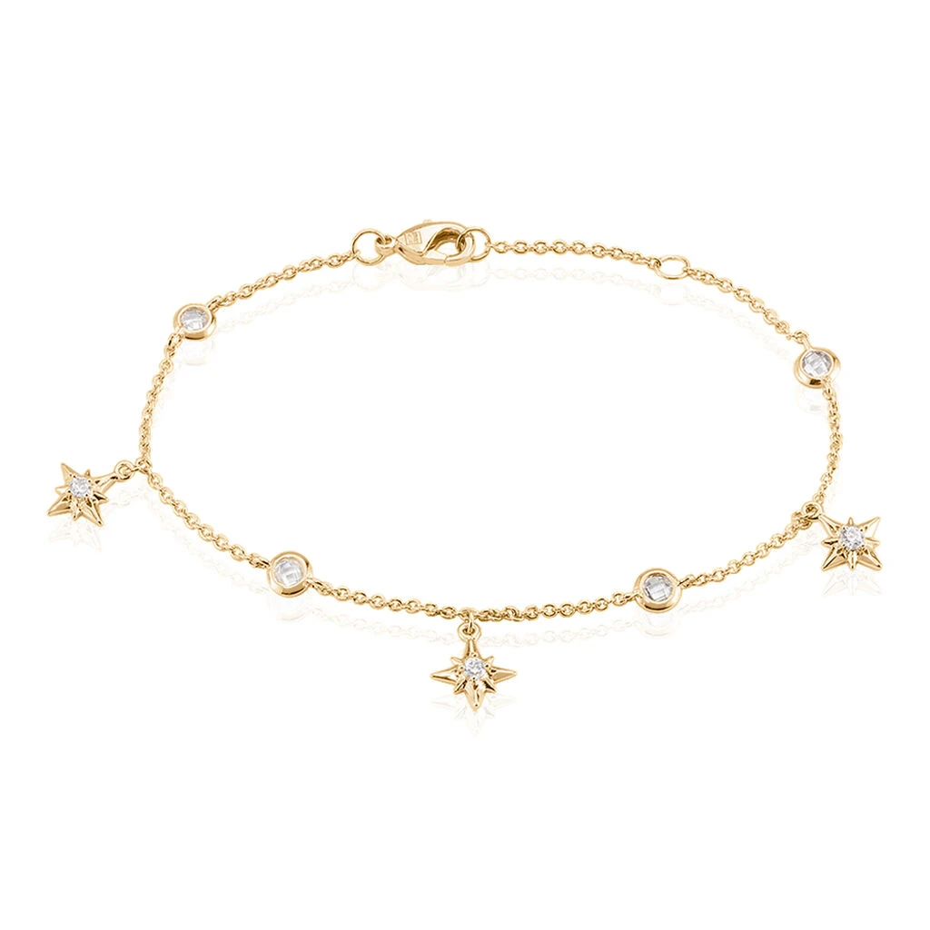 Chaîne De Cheville Lenka Plaqué Or Jaune Oxyde De Zirconium