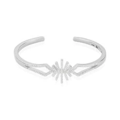 Bracelet Jonc Neli Argent Blanc Oxyde De Zirconium