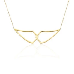 Collier Sautoir Adelind Acier Jaune