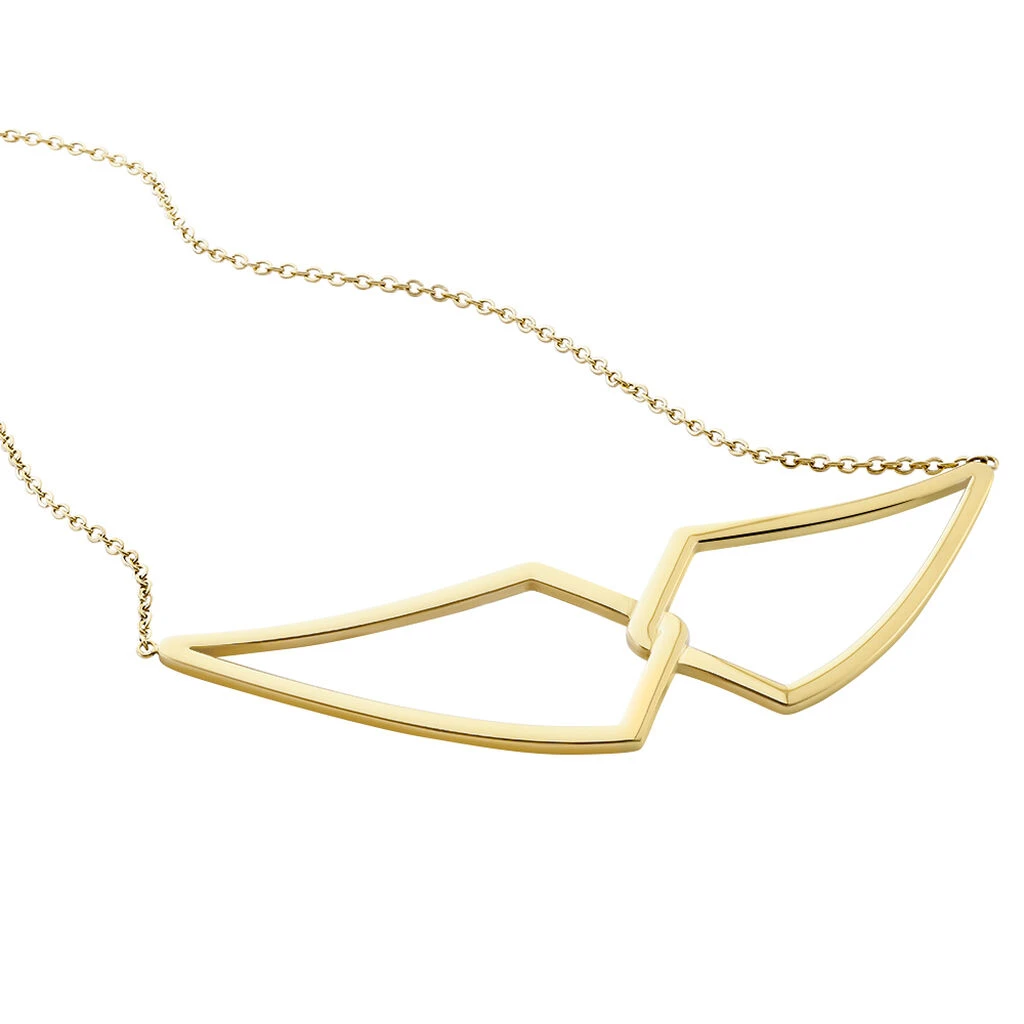 Collier Sautoir Adelind Acier Jaune – Image 2