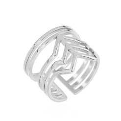Bague Adel Acier Blanc